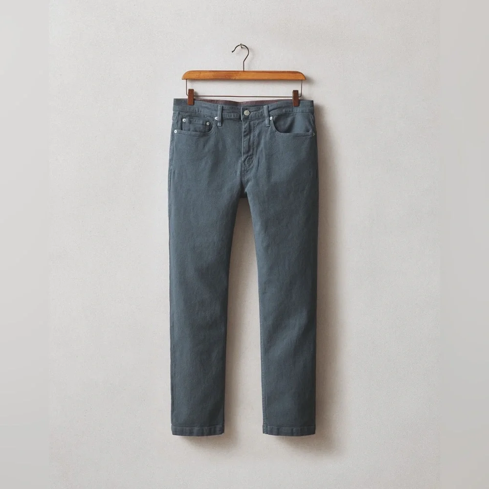 NWOT American Giant Men's Roughneck Pant Straight Vintage Indigo 32 x 30 Casual - Picture 2 of 13
